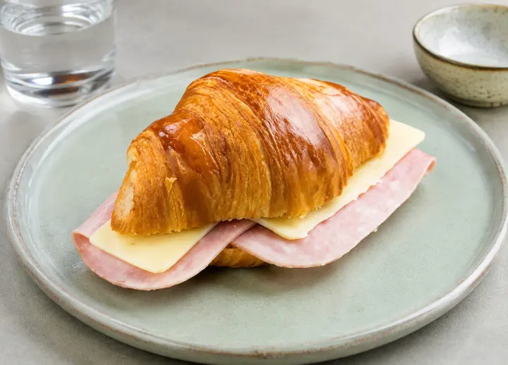 Croissant jamón y queso